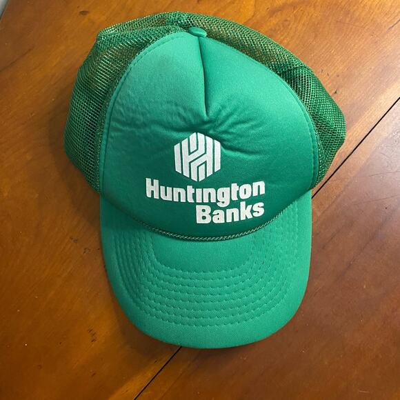 Huntington Banks VSport Vintage Green Trucker Hat Unisex Mens One Size - Picture 11 of 16